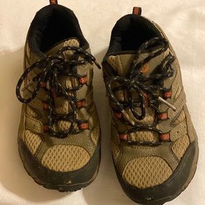 Merrell Kids Tan and Black Trail Sneakers